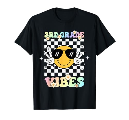 Face Smile, 3. Klasse, Vibes, Lehrerin für Mädchen, zurück zur Schule T-Shirt Face Smile, 3. Klasse, Vibes, Lehrerin für Mädchen, zurück zur Schule T-Shirt von Third Grade Vibes Smile Face Back To School Funny