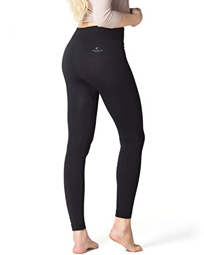 Anti-Cellulite Schlaf-Leggings ALHENA (XL) | Beauty Sleep Legging für Hautpflege in der Nacht | Schwarze High Waist Damen-Hose lang | Straffere Haut Dank Emana-Garn | Thermoregulierend & extrem weich von Third of Life