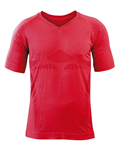 Sleepshirt AVIOR | Herren Schlaf-Shirt | Kurzarm Oberteil | Seamless – ohne störende Nähte | dreimal weicher als Baumwolle | Thermoregulierende und atmungsaktive Funktions-Nachtwäsche (Rot, S) von Third of Life