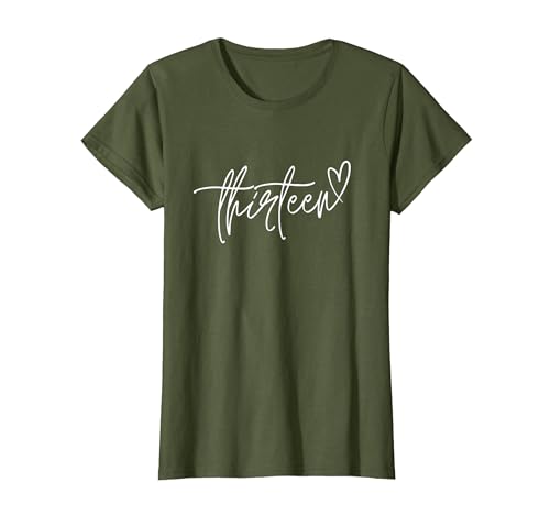 13. Geburtstag Dreizehn Ich bin dreizehn Geburtstag Mädchen Teenager T-Shirt von Teenager Birthday lettering by mintas