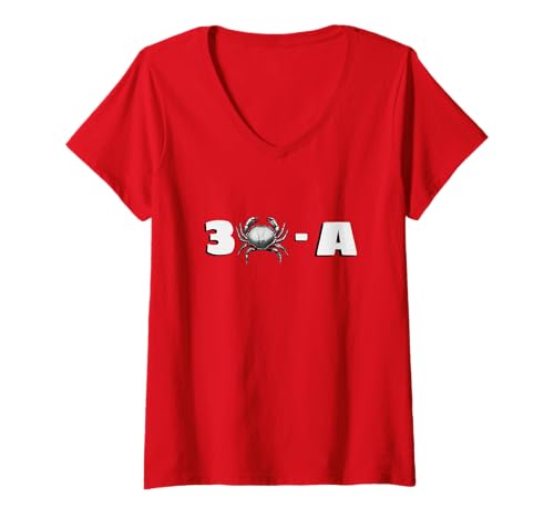 Damen 30-A Crab Strandurlaub Geschenkidee T-Shirt mit V-Ausschnitt Damen 30-A Crab Strandurlaub Geschenkidee T-Shirt mit V-Ausschnitt von Thirty-A T-Shirts by Necessary Things Co
