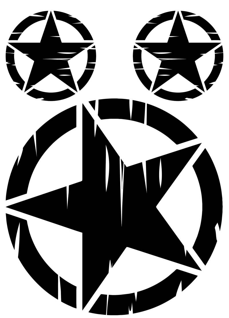 Oscar Mike Hood Stern Aufkleber Set Army Military Distressed Oder Clean Sticker von ThirtyTwoGraphics