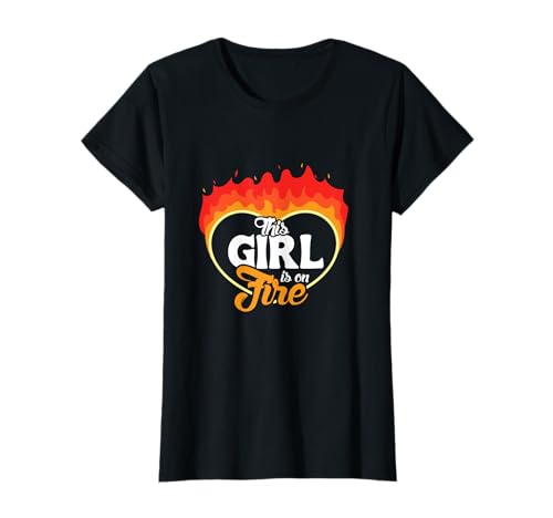 This Girl Is On Fire Heart - Emancipation Women Power T-Shirt von This Girl Is On Fire Design Co.