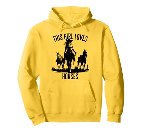 Dieses Mädchen liebt Pferde für Pferde- und ponyliebende Cowgirls Pullover Hoodie von This Girl Loves Horse for Horse Loving Girls