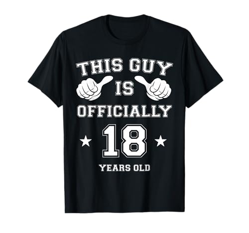 Dieser Typ ist offiziell 18 Jahre alt, Geschenke zum 18. Geburtstag für Herren T-Shirt von This Guy Is Officially Birthday Mens Gifts