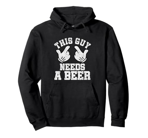 Lustiges Geschenk für Herren mit Aufschrift "This Guy Needs A Beer" Pullover Hoodie von This Guy Needs A Beer Drinking Meme Tees By Mj