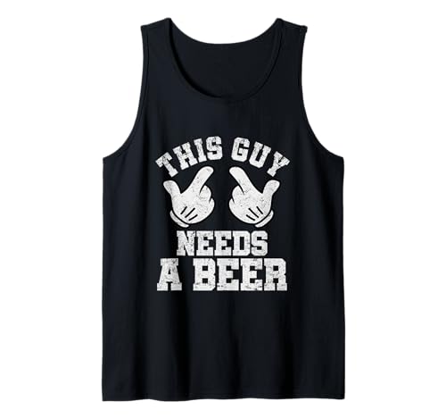 Lustiges Geschenk für Herren mit Aufschrift "This Guy Needs A Beer" Tank Top von This Guy Needs A Beer Drinking Meme Tees By Mj