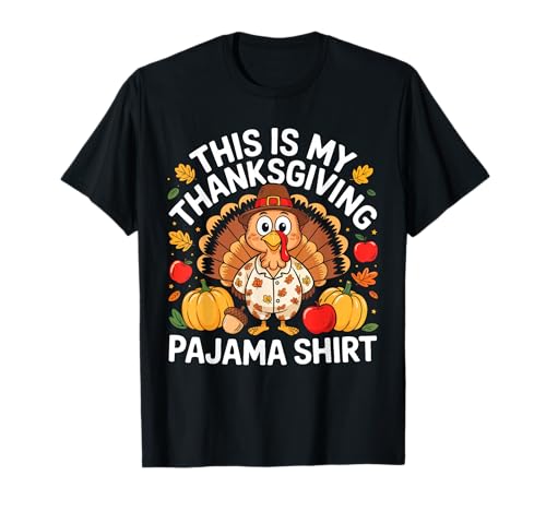 This is My Thanksgiving Pyjama Shirt Adult Kid Men Women Pjs T-Shirt von This Is My Thanksgiving Pajama Shirts