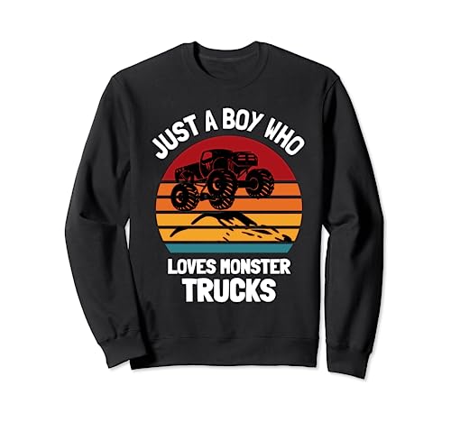 Just A Boy Who Loves Monster Trucks Kinder Kleinkind Jungen 5T 4T Sweatshirt von This Kid Loves Monster Trucks There My Jam Shirts