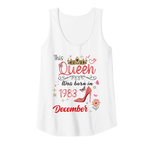 Damen Dezember 1983 Geburtstag Diese Königin wurde im Dezember 1983 geboren Tank Top Damen Dezember 1983 Geburtstag Diese Königin wurde im Dezember 1983 geboren Tank Top von This Queen Was Born In December 1983 December