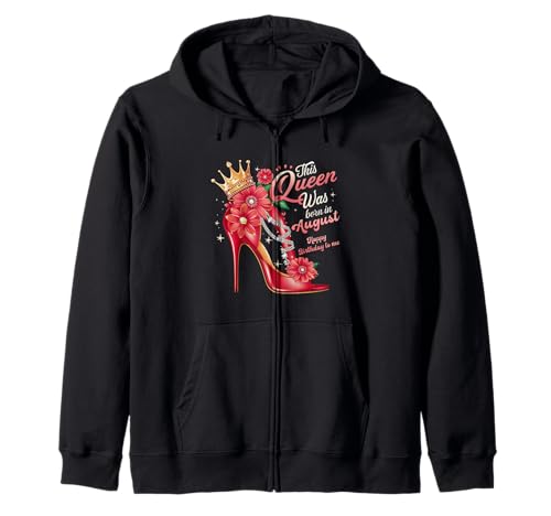 Diese Königin wurde im August geboren. Geburtstagsmädchen Frauen Kapuzenjacke von This Queen Was Born In Girl Women