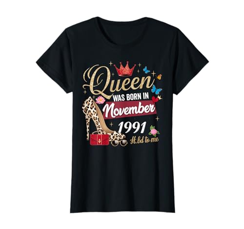 Diese Königin wurde im November 1991 geboren November Geburtstag Frauen T-Shirt Diese Königin wurde im November 1991 geboren November Geburtstag Frauen T-Shirt von This Queen Was Born In November 1991 November