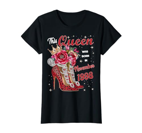 Diese Königin wurde im November 1998 geboren November Geburtstag Frauen T-Shirt Diese Königin wurde im November 1998 geboren November Geburtstag Frauen T-Shirt von This Queen Was Born In November 1998 November