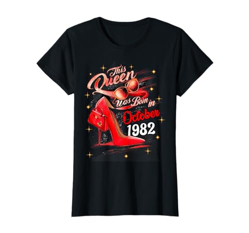 Diese Königin wurde im Oktober 1982 geboren Oktober Geburtstag Frauen T-Shirt Diese Königin wurde im Oktober 1982 geboren Oktober Geburtstag Frauen T-Shirt von This Queen Was Born In October 1982 October