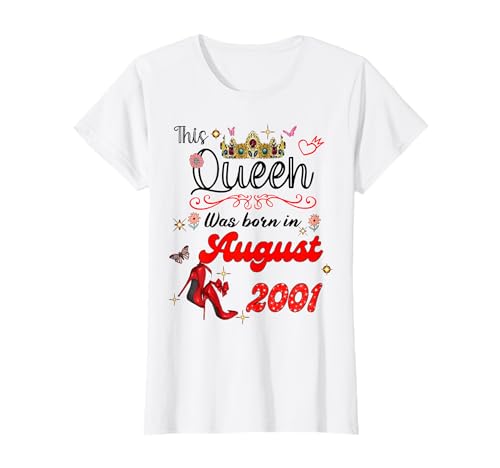 Diese Königin wurde im August 2001 geboren August Geburtstag Frauen T-Shirt Diese Königin wurde im August 2001 geboren August Geburtstag Frauen T-Shirt von This Queen Was Born On August 2001 August