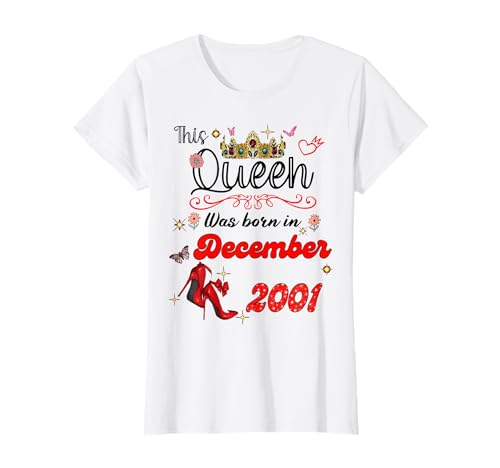 Diese Königin wurde im Dezember 2001 geboren Dezember Geburtstag Frauen T-Shirt Diese Königin wurde im Dezember 2001 geboren Dezember Geburtstag Frauen T-Shirt von This Queen Was Born On December 2001 December