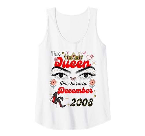 Damen Diese Königin wurde im Dezember 2008 geboren Dezember Geburtstag Frauen Tank Top Damen Diese Königin wurde im Dezember 2008 geboren Dezember Geburtstag Frauen Tank Top von This Queen Was Born On December 2008 December