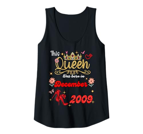 Damen Diese Königin wurde im Dezember 2009 geboren Dezember Geburtstag Frauen Tank Top Damen Diese Königin wurde im Dezember 2009 geboren Dezember Geburtstag Frauen Tank Top von This Queen Was Born On December 2009 December