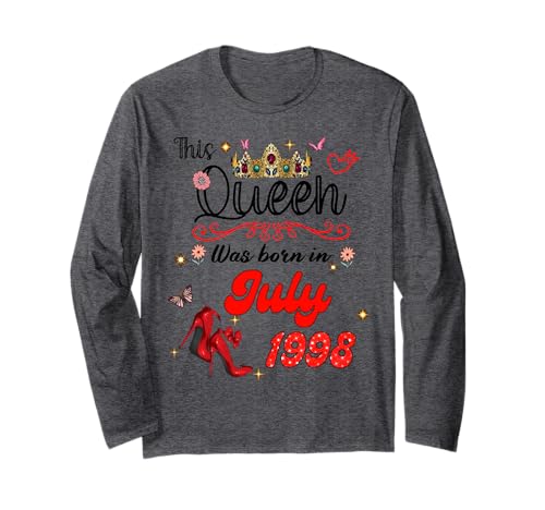 Diese Königin wurde im Juli 1998 geboren Juli Geburtstag Frauen Langarmshirt von This Queen Was Born On July 1998 July