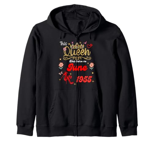 Diese Königin wurde im Juni 1955 geboren Juni Geburtstag Frauen Kapuzenjacke Diese Königin wurde im Juni 1955 geboren Juni Geburtstag Frauen Kapuzenjacke von This Queen Was Born On June 1955 June