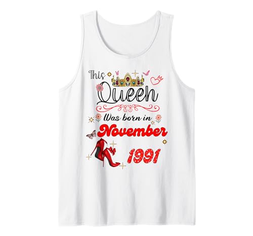 Diese Königin wurde im November 1991 geboren November Geburtstag Frauen Tank Top Diese Königin wurde im November 1991 geboren November Geburtstag Frauen Tank Top von This Queen Was Born On November 1991 November