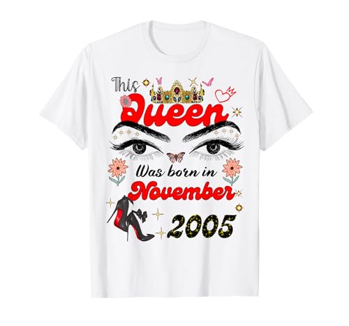 Diese Königin wurde im November 2005 geboren November Geburtstag Frauen T-Shirt von This Queen Was Born On November 2005 November