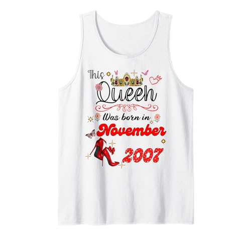 Diese Königin wurde im November 2007 geboren November Geburtstag Frauen Tank Top von This Queen Was Born On November 2007 November