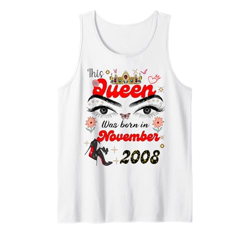 Diese Königin wurde im November 2008 geboren November Geburtstag Frauen Tank Top Diese Königin wurde im November 2008 geboren November Geburtstag Frauen Tank Top von This Queen Was Born On November 2008 November