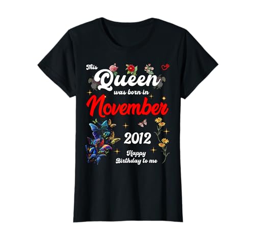 Diese Königin wurde im November 2012 geboren November Geburtstag Frauen T-Shirt von This Queen Was Born On November 2012 November