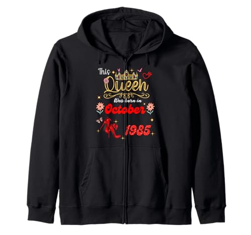 Diese Königin wurde im Oktober 1985 geboren Oktober Geburtstag Frauen Kapuzenjacke Diese Königin wurde im Oktober 1985 geboren Oktober Geburtstag Frauen Kapuzenjacke von This Queen Was Born On October 1985 October