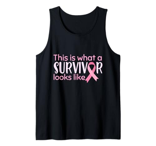 Survivor Pink Cancer Awareness Wear für Mädchen und Damen, Oktober, Rosa Tank Top von This is What a Survivor Looks Like Breast Cancer