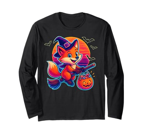 Süßer Fuchs Hexe Kürbis Halloween Kostüm Jungen Mädchen Langarmshirt Süßer Fuchs Hexe Kürbis Halloween Kostüm Jungen Mädchen Langarmshirt von This is how I Halloween Keep Halloween Simple