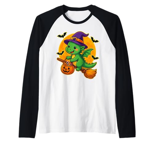 Süßes Drachen Hexe Kürbis Halloween Kostüm Jungen Mädchen Raglan Süßes Drachen Hexe Kürbis Halloween Kostüm Jungen Mädchen Raglan von This is how I Halloween Keep Halloween Simple