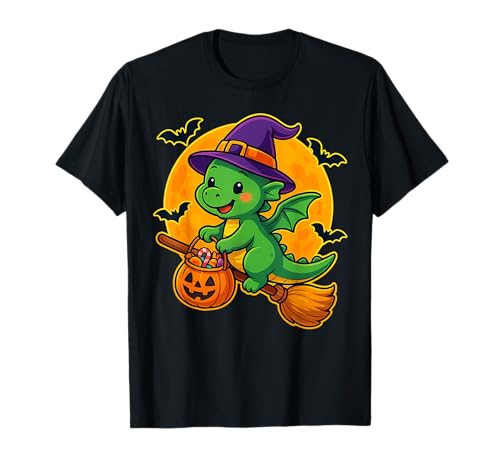 Süßes Drachen Hexe Kürbis Halloween Kostüm Jungen Mädchen T-Shirt Süßes Drachen Hexe Kürbis Halloween Kostüm Jungen Mädchen T-Shirt von This is how I Halloween Keep Halloween Simple