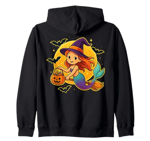 Süßes Meerjungfrau Hexe Kürbis Halloween Kostüm Jungen Mädchen Kapuzenjacke Süßes Meerjungfrau Hexe Kürbis Halloween Kostüm Jungen Mädchen Kapuzenjacke von This is how I Halloween Keep Halloween Simple