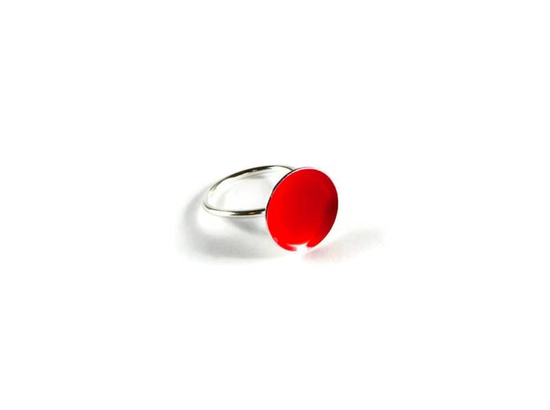 Leidenschaft Für Mode Minimal Candy Statement Ring Glänzend Rot Funkelnd Gelb Leuchtend Sterling Silber Offene Band Modernes Geschenk Sie von ThisAndThatWorkshop