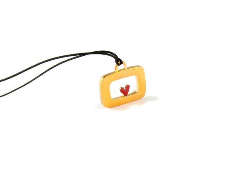 Liebe Reisen Anhänger Sterling Silber Halskette Tief Rot Emaille Herz in Einem Minimalen Koffer Geschenkidee Für Wanderlust Explorer Seelen von ThisAndThatWorkshop