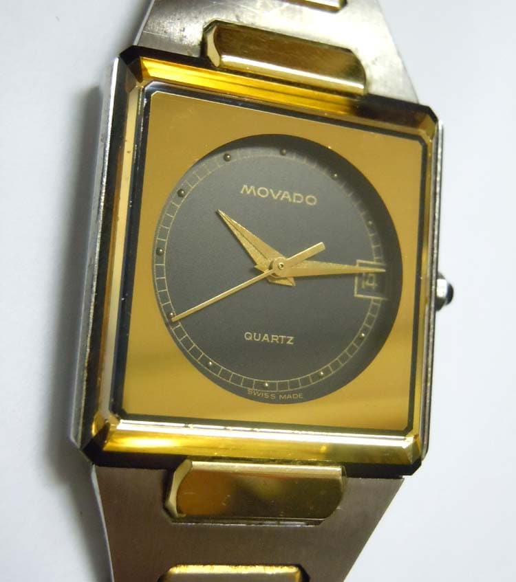 60Er Jahre Movado Surf Zenith Zwei One Square Gesicht Ladys Kalender Ansehen von ThisArtGallery