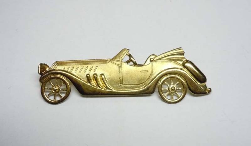 8Kt Gelbgold Antik Klassik Oldtimer Automobile Brosche Auto Fahrzeug von ThisArtGallery