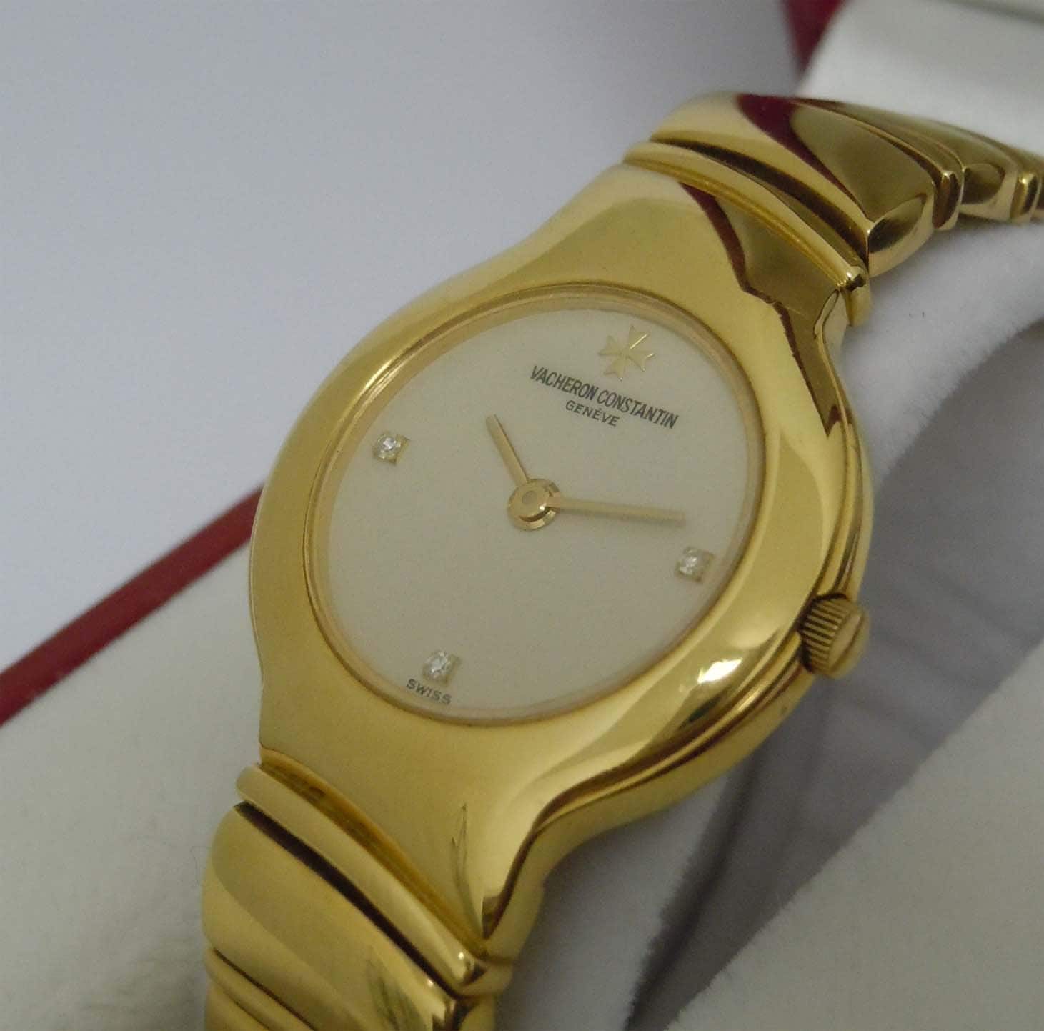 Edle Und Seltene Vacheron & Constantin 18Kt Gelbgold Damen Quarz Armbanduhr 18K Uhr von ThisArtGallery
