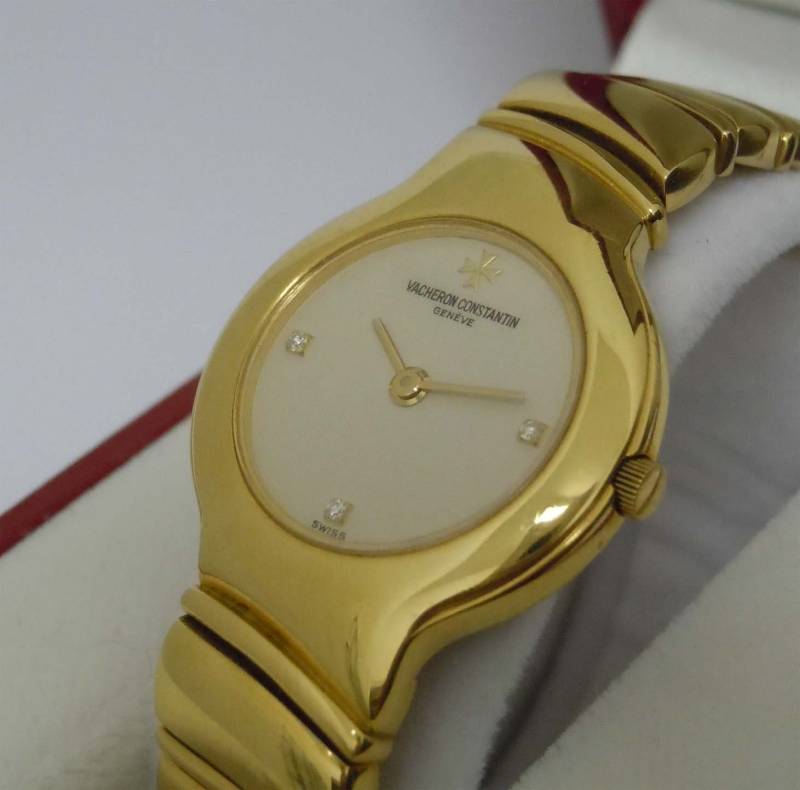 Edle Und Seltene Vacheron & Constantin 18Kt Gelbgold Damen Quarz Armbanduhr 18K Uhr von ThisArtGallery