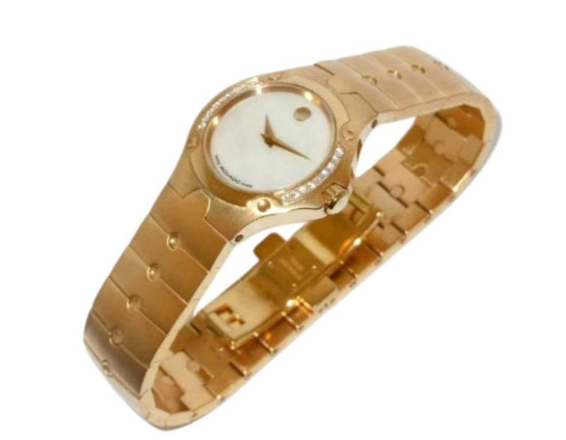 Seltene Damen Gold Tone Movado 88 G4 1851 M01 Diamond Mop Zifferblatt Sport Edition Armbanduhr Zeitstück von ThisArtGallery