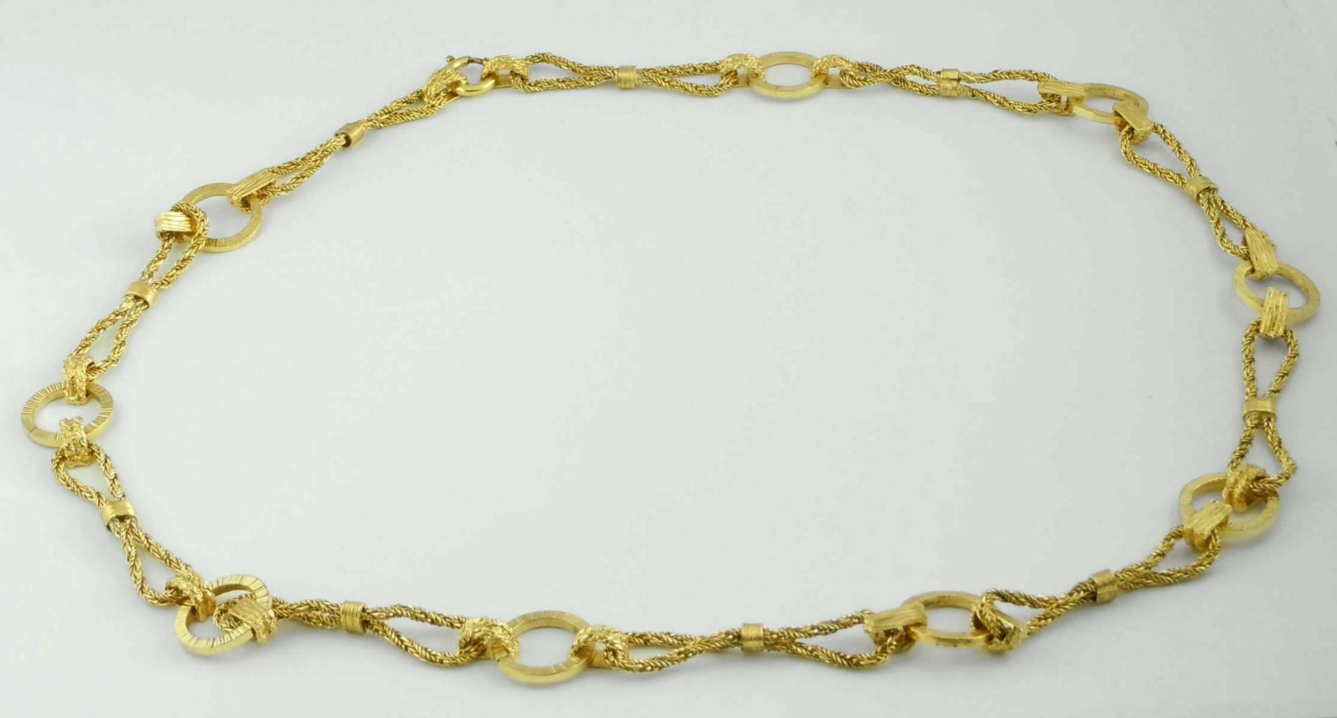 Vintage Deutsche Registrierte Gold Platte Weizen Kette Figur Achten Und Rinde Finish Kreis Link-Kette von ThisArtGallery