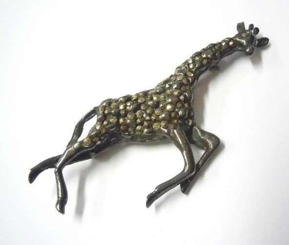 sterling Silber Marcasite Galoppierende Giraffe Brosche Laufen von ThisArtGallery