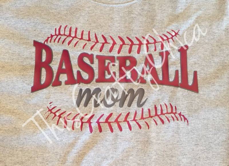 Baseball Mama Kurzärmeliges Shirt Zahl Personalisiert von ThisCraftyChica
