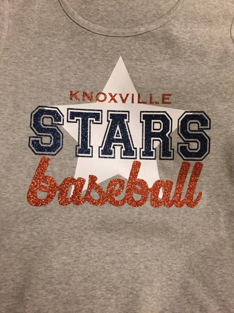 Glitzer Baseball Mama Kurzarmshirt Personalisiert Teamname von ThisCraftyChica