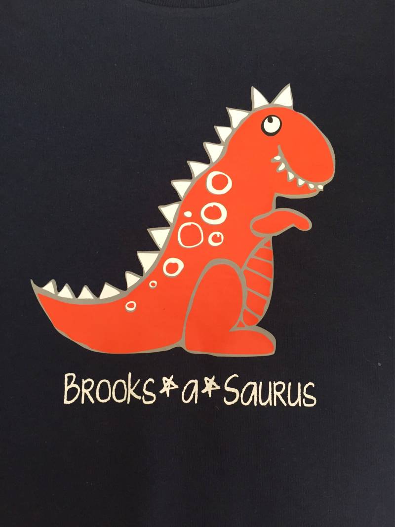 Personalisiertes Dinosaurier Kurz - Oder Langarmshirt von ThisCraftyChica