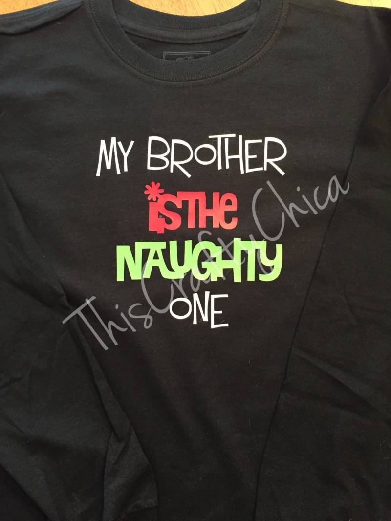 Personalisiertes Kurz - Oder Langarmshirt Weihnachten Bruder Frech Schön von ThisCraftyChica