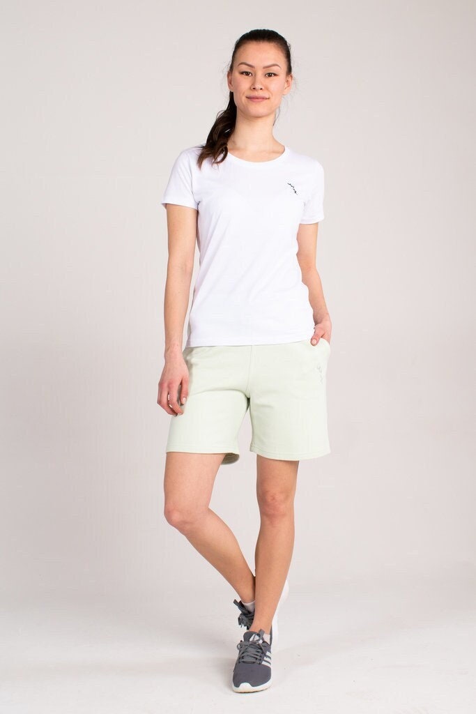 Bio-T-Shirt Mit Blatt-stickerei - Weiß von ThisIsAnyo