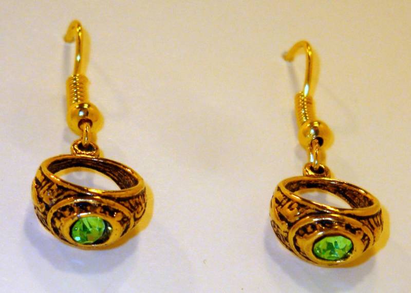 Farbige Strass - Abschlussklasse Ring Charm Ohrringe von ThisNThatHodgePodge